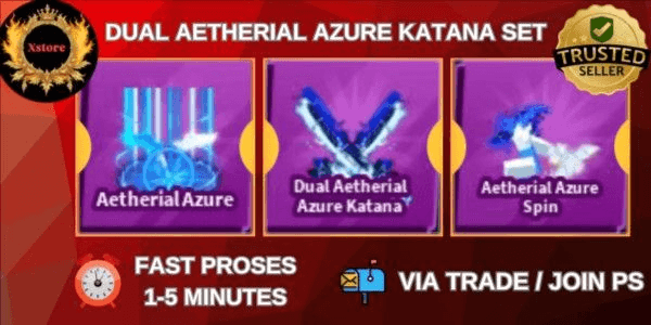 Gambar Product Dual Aetherial Azure Katana set
