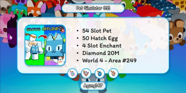 Gambar Product Rank 8 Account - Pet Simulator 99!