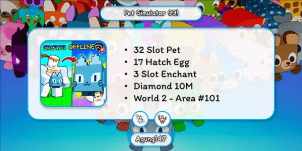 Gambar Product Rank 5 Account - Pet Simulator 99!