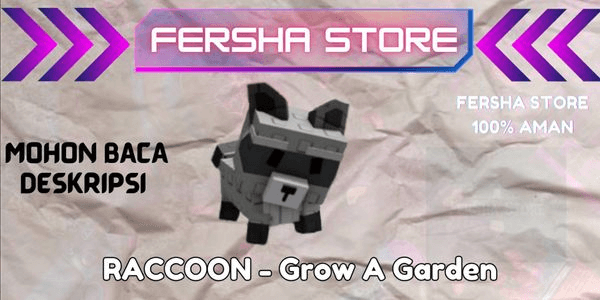 Gambar Product "Raccoon - Grow A Garden"