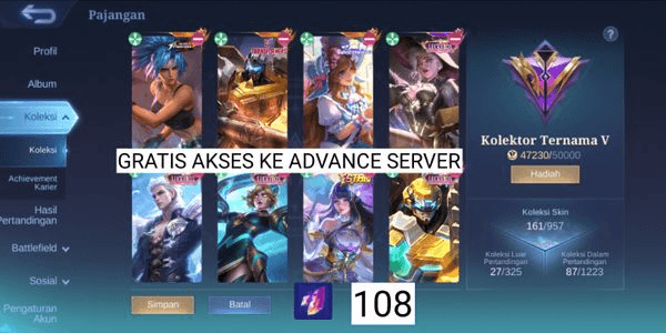 Gambar Product AKUN ADVANCE SERVER GG DAN MURMER