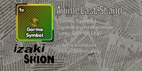 Gambar Product Gorma Symbol -Anime last stand