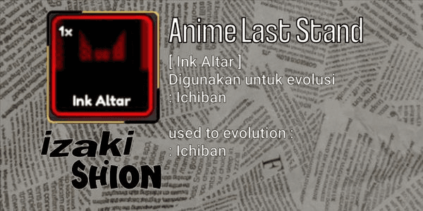 Gambar Product Ink Altar -Anime last stand