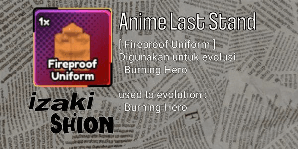 Gambar Product Fireproof Uniform -Anime Last Stand