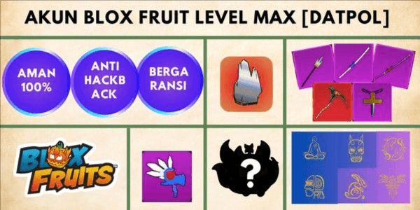 Gambar Product MAX LEVEL BLOX FRUIT ACCOUNT [DATPOL]