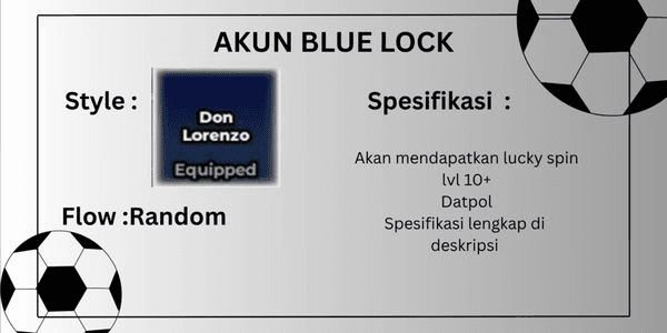 Gambar Product Account Style Don Lorenzo + Random yang (Bonus Lucky Spin)
