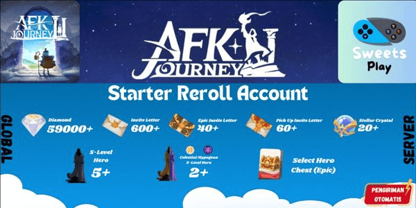 Gambar Product [GLOBAL] Afk Journey Starter Reroll Account