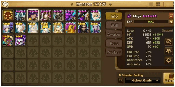 #SW424: 27++ DAYS !! [ASIA] 4 LD Nat5 Maya, Herteit, Jaara, NEW Hyllus+kinki | ARENA F1, Best SPD +132 | Bjr5, Teshar, Ripley | 40 6*