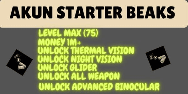 Gambar Product Akun Starter Beaks MAX Level