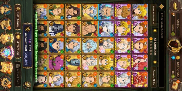 Gambar Product Cheap Seven Deadly Sins Account Part. 02