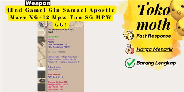 Gambar Product (End Game) Gin Samael Apostle Mace XG+12 Mpw Tun SG MPW GG!