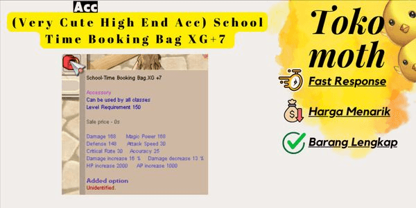 Gambar Product (Very Cute High End Acc) School Time Booking Bag XG+7