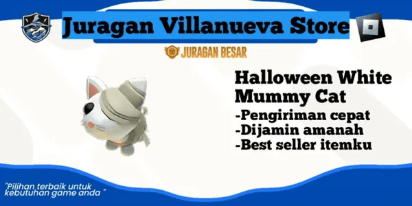 Halloween White Mummy Cat