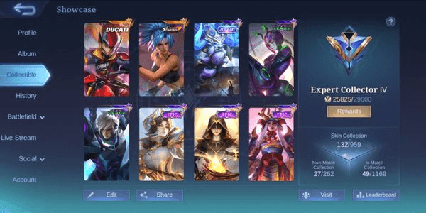Gambar Product akun pribadi | jual murah | skin 134 Hero 93