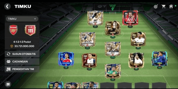 Gambar Product AKUN OVR 111, 2 SQUAD, OVERPOWERED PLAYER, LEVEL 25-30, COIN ASSET 2.26M (VAN DE VEN, BELLINGHAM)
