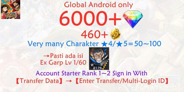 Gambar Product OPBR ONE PIECE Bounty Rush-2 account