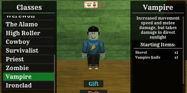 Gambar Product Akun Dead Rails - Starter Vampire Class