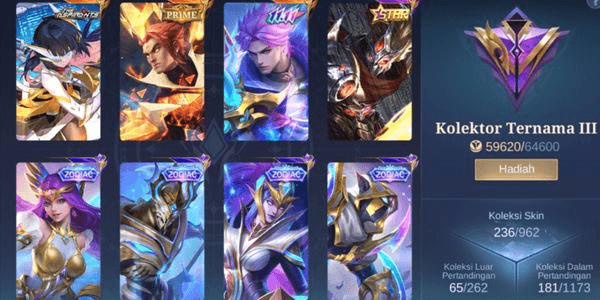 Gambar Product Akun ML Nolan 11.11 Ruby Aspire