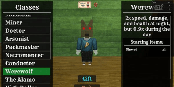 Gambar Product Akun Dead Rails - Werewolf Class