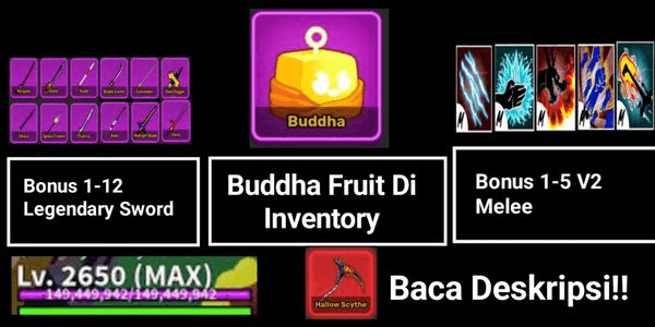 Gambar Product MAX LEVEL ACCOUNT BUDDHA FRUIT IN INVENTORY