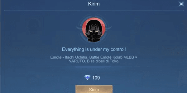 Gambar Product Battle Emote: Itachi Uchiha - Everything is under my control!