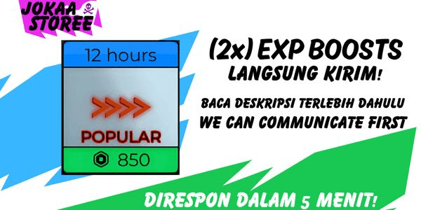 Gambar Product 2x EXP Boosts (12 Jam)