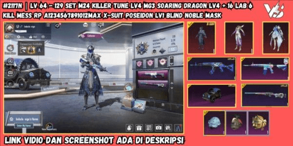 Gambar Product AKUN X-SUIT POSEIDON B1 | M24 KILLER TUNE Lv.4 MG3 SOARING DRAGON Lv.4 | 16 LAB GUNS + 6 KILL MESSAGES | RED BLINDFOLD + BUSY ACCESSORIES #2117