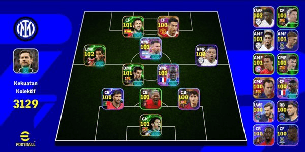 Gambar Product Akun eFootball EPIC 3100+ Strength - Murah & Bergaransi