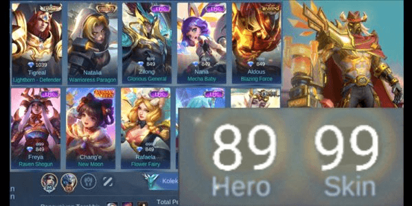 Gambar Product (786) Cheap GG Mobile Legend Account (Many Heroes + Skins)