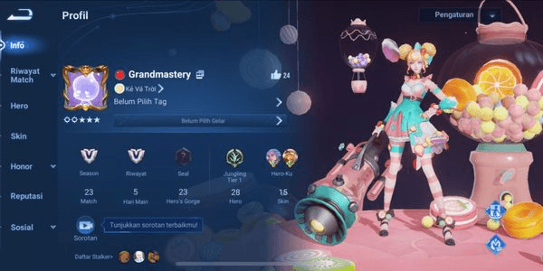 Gambar Product HOK EPIC LADY SUN + RANK DIAMOND + HIGH WR