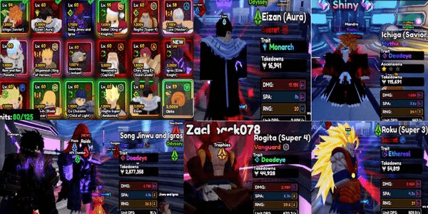 Gambar Product Akun Unit Eizan Evo Monarch, Rogita Evo Deadeye, Sjw and Igros Vanguard Deadeye, Roku Evo Eternal, Shiny Ichigo Evo Deadeye, Yamamoto Evo Solar