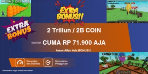 Gambar Product Grow A Garden 2B Coin + Insya Allah There's a BONUS !!!