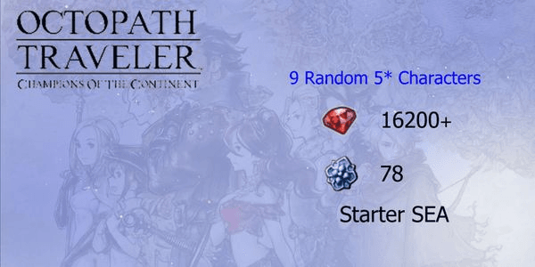 Gambar Product Reroll Account Octopath Traveler CotC [SEA]#5