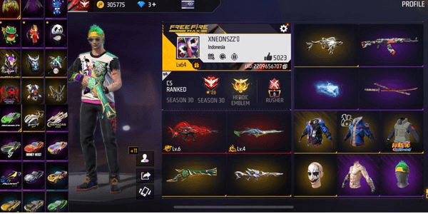 Gambar Product AKUN FREE FIRE OTW MAX 1