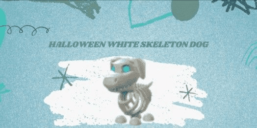 Gambar Product Halloween White Skeleton Dog