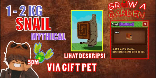 Gambar Product SNAIL (MYTHICAL) Grow a Garden