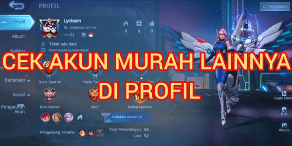 Gambar Product AKUN SMURF WR 88% EPIC RAFAELA, ELITE WANWAN, CECILION LOW TIER SKIN 12 HERO 25