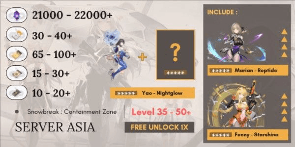 Gambar Product Reroll Account Snowbreak Containment Zone - 2