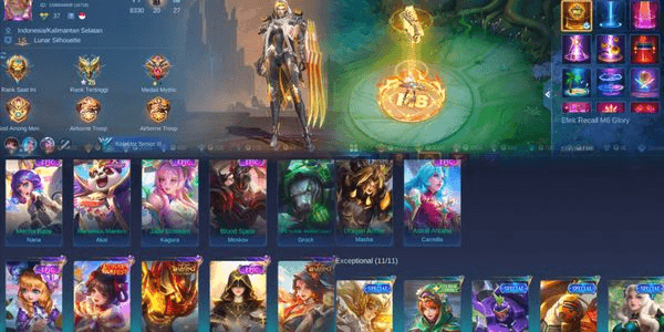 Gambar Product Cheap GG Account Skin 73 Hero 54 Lunar Change, Collector Natalia, 11 Epic, Many Special M6 Recall