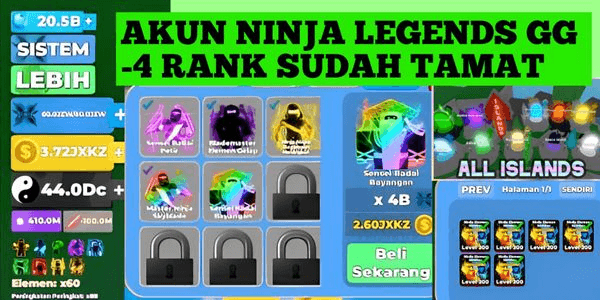 Gambar Product NINJA LEGEND ACCOUNT GG (4 RANKS LEFT UNTIL MAX) + COMPLETE ELEMENTS + BONUS 6 VORTEX