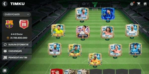 Gambar Product ACCOUNT FC MOBILE SULTAN OVR 111 ALL PLAYER LVL MAX 25-30 STRONGEST GULLIT BECKHAM PLAYER OVR 114 EVO MAX READY FOR BATTLE FC CHAMP‼️