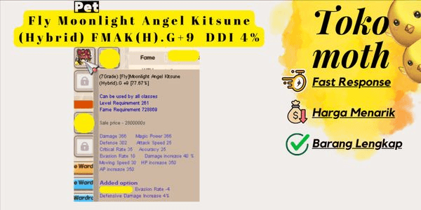 Gambar Product Fly Moonlight Angel Kitsune (Hybrid) FMAK(H).G+9  DDI 4%