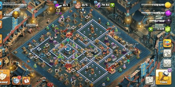 Gambar Product COC ACCOUNT TH 13, LUXURY BACKGROUND, MANY GEMS AND MANY SKINS