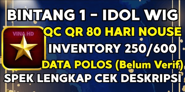 Gambar Product 1 star + QC QR 80 DAYS, IDOL RB WIG 7 DAYS, FULL CASH and FULL TITLE READY TO RUSH