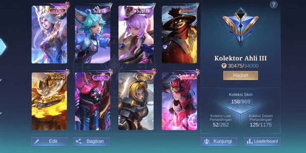 Gambar Product AKUN MURAH SELENA LUCKYBOX, NATALIA COLLECTOR, STARLIGHT BANYAK, VALENTINE CLAUDE, SKIN EPIC BANYAK, DAN SKIN LAINNYA