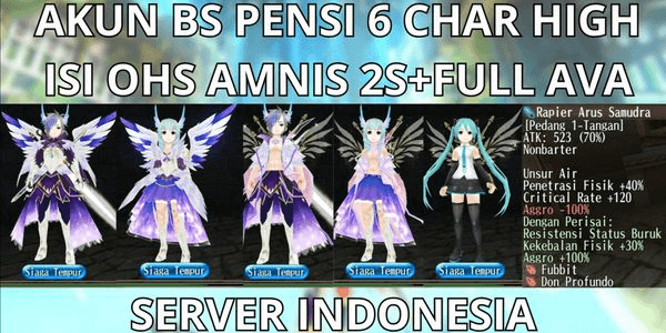Gambar Product ACCOUNT BS RETIRE 6 CHAR HIGH LVL SERVER INDONESIA, FULL AVA READY TO USE, CONTAINS OHS AMNIS 2S+OHS METEOR+MD CASTILLA, NO MOD, ANTI HACKBACK, SUPER CHEAP