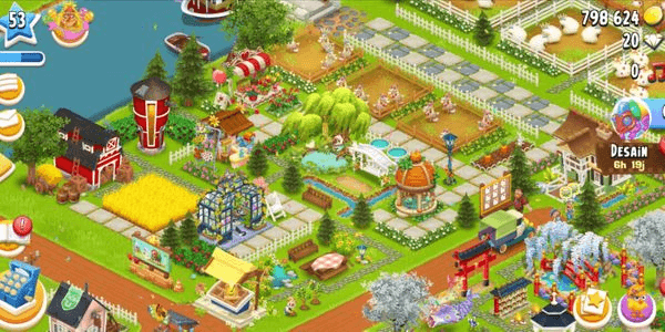 Gambar Product Farm Hay Day Level 53 Barn 928/950 Silo 630/700 Many Beautiful Decorations Specs