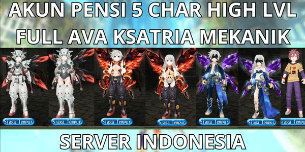 Gambar Product ACCOUNT RETIRED 5 CHAR HIGH LVL INDONESIA SERVER, FULL AVA KNIGHT MECHANIC SET+MIX, READY TO USE, NO MOD, ANTI HACKBACK, SUPER CHEAP