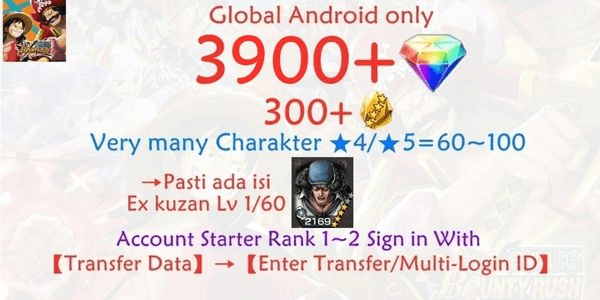 Gambar Product OPBR ONE PIECE Bounty Rush-5 Account