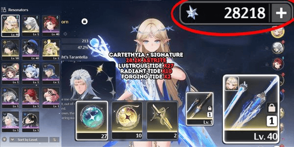Gambar Product [28.2K ASTRITE] [5SSR] CARTETHYIA SIGNATURE + VERINA + CALCHARO+ EOG + CEK DESC! [SEA] #A4